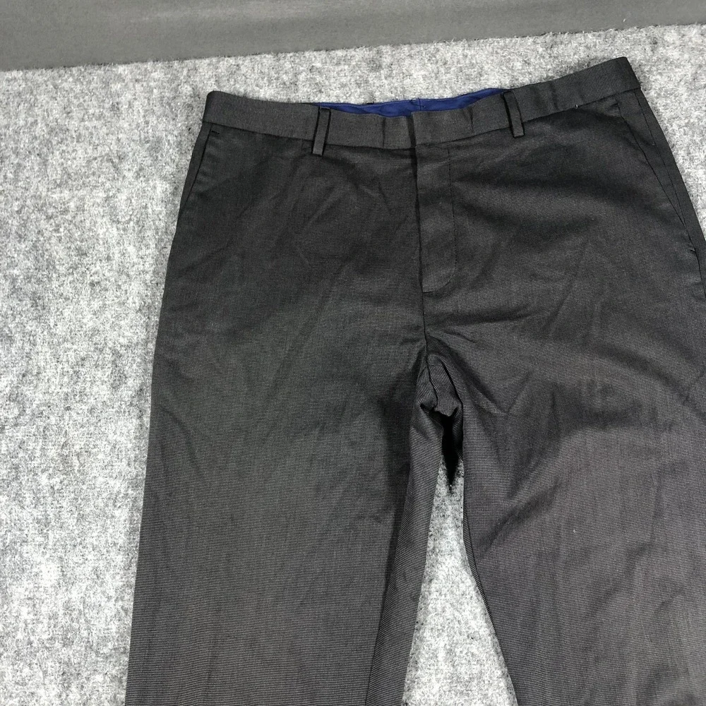 Banana Republic Pants Mens 33x32 Gray Check Modern Slim Non Iron Dress Slacks